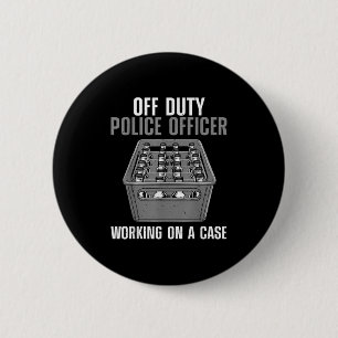 Funny Lice Officer Design Männer Polizist Lippe O Button