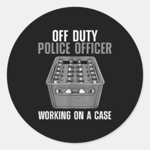 Funny Lice Officer Design Männer Polizist Lippe O Runder Aufkleber