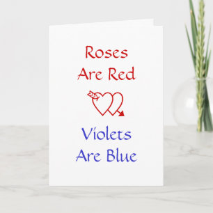 Funny Liebe Abschluss Card: Rose sind rot Karte