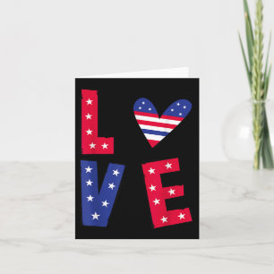 Funny Liebe American Flag Day USA 4. Juli Patri Karte