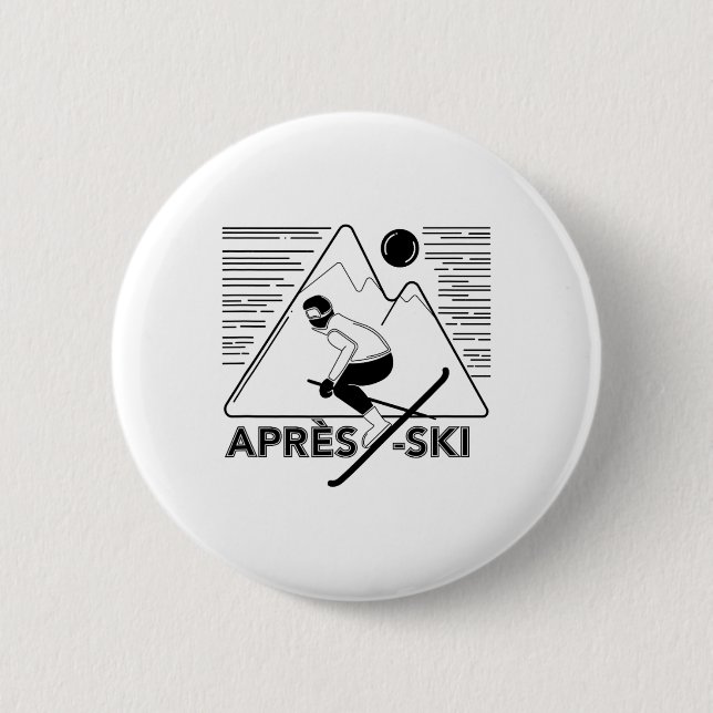 Funny Liebe Apres Ski - Großartiges Schneeflover - Button (Vorderseite)