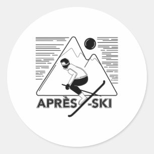 Funny Liebe Apres Ski - Großartiges Schneeflover - Runder Aufkleber