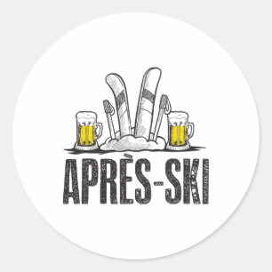 Funny Liebe Apres Ski Shirt - Great Snow Lovers Gi Runder Aufkleber
