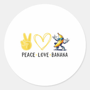 Funny Liebe Banana Niedlich Banana Liebe Banana Runder Aufkleber