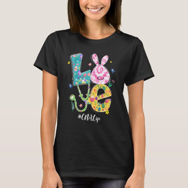 Funny Liebe Bunny Café Osterfest Kindergarten Stet T-Shirt (Vorderseite)