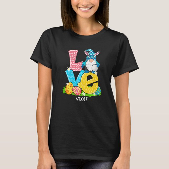 Funny Liebe Golf Osterfest Ei Jagdkorb T-Shirt (Vorderseite)