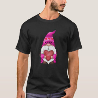 Funny Liebe Hippie Gnome Lovers Fans Happy Valenti T-Shirt