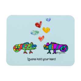 Funny Liebe Iguanas Cartoon Magnet