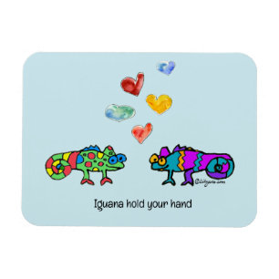 Funny Liebe Iguanas Cartoon Magnet