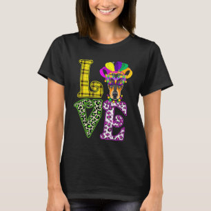 Funny Liebe Mardi Gras Doberman Dog Vater Hunde Ma T-Shirt