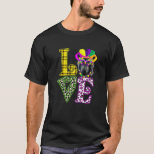 Funny Liebe Mardi Gras Neufundland Dog Vater Mama T-Shirt