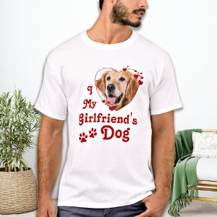 Funny Liebe Mein Freund's Hund Custom Heart Foto T-Shirt
