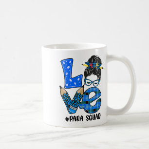 Funny Liebe Messy Bun Para Squad Puzzle Autismus A Kaffeetasse