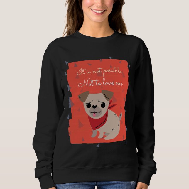 Funny Liebe Mops Klassischer T - Shirt 126 (Vorderseite)