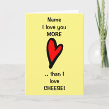 Funny Liebe You Chee Valentinstag Card