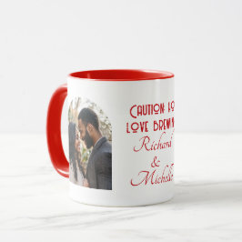 Funny Liebe Zitat Custom Foto und Namen Red Tasse