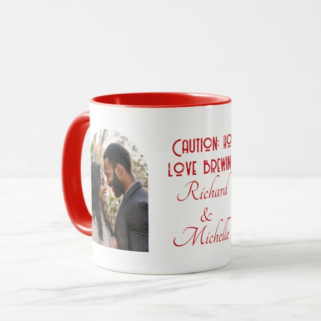 Funny Liebe Zitat Custom Foto und Namen Red Tasse (Vorderseite Links)