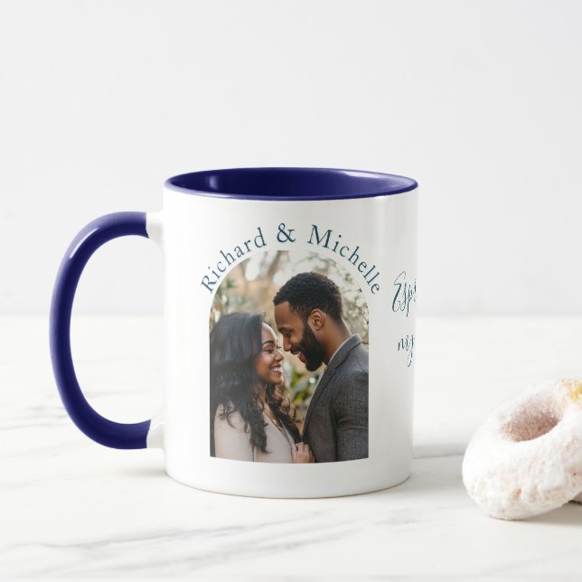 Funny Liebe Zitat Custom Foto und Namen Tasse (Mit Donut)