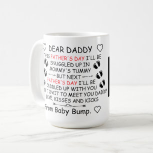 Funny Lieber Daddy Personalisiertes Foto Vatertag Kaffeetasse