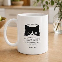 Funny Liebling Cat Mama Schwarz-weiß personalisier