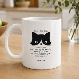 Funny Liebling Cat Mama Schwarz-weiß personalisier Kaffeetasse