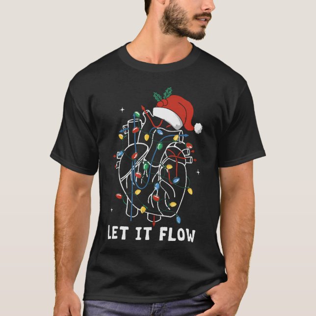 Funny Ließ es fließt Anatomie Herz Herz Herz Nurse T-Shirt (Vorderseite)