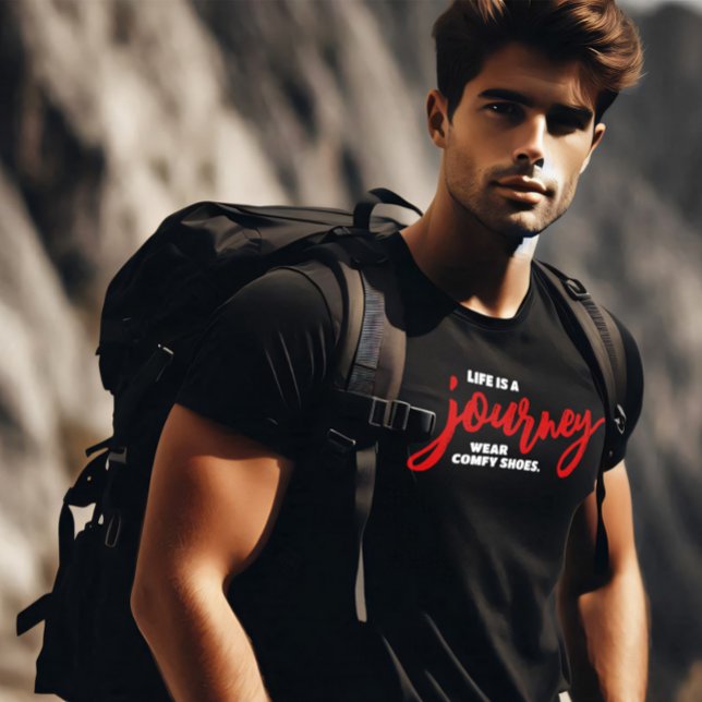 Funny Life ist eine Reise-Wear Comfy Shoes T-Shirt (Funny Life is a Journey Wear Comfy Shoes T-Shirt Cover Photo)