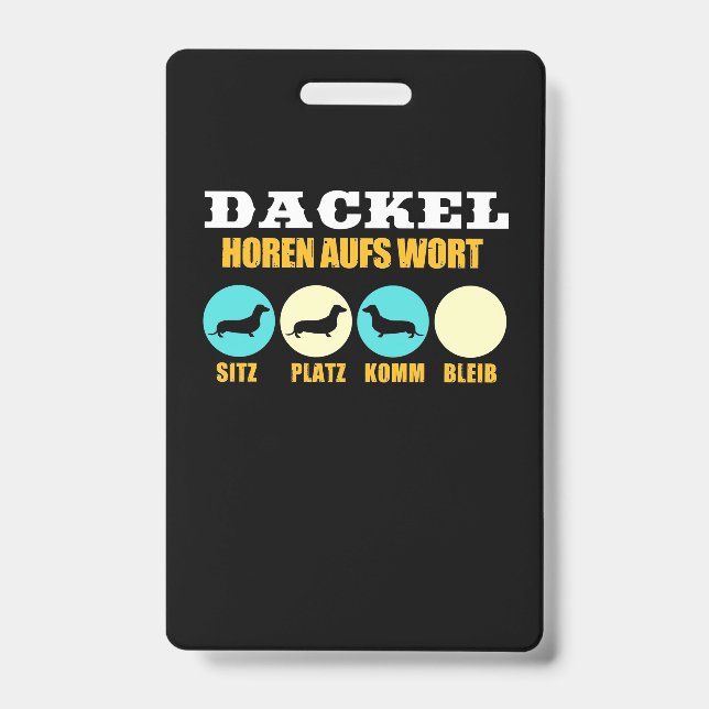 Funny Life mit Dackel Hund Ausweis (Vorderseite)