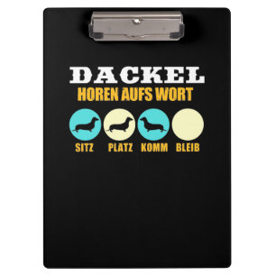 Funny Life mit Dackel Hund Klemmbrett