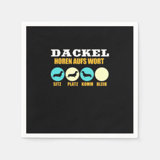 Funny Life mit Dackel Hund Serviette