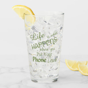 Funny Life Phone Down Pint Glas