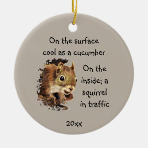 Funny Life Quote Surface Cool Insider Eichhörnchen Keramik Ornament