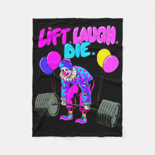 Funny Lift Lagh Die Gym Weightlift Bodybuildin Fleecedecke