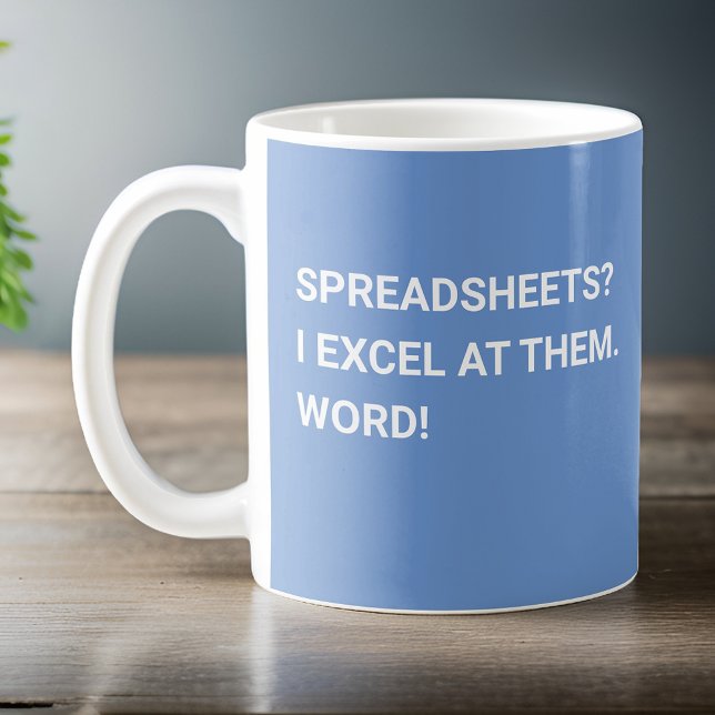 Funny Light Blue Spreadsheet Kaffeetasse (Von Creator hochgeladen)