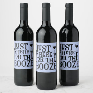 Funny Light Blue Wine Flasche Label Weinetikett