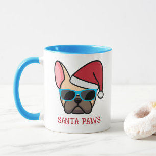Funny Light Fawn Frenchie Santa Paws Weihnachten Tasse