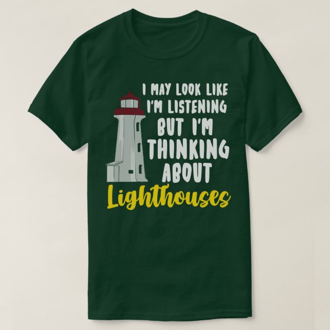 Funny Lighthouse Illustration T-Shirt (Design vorne)