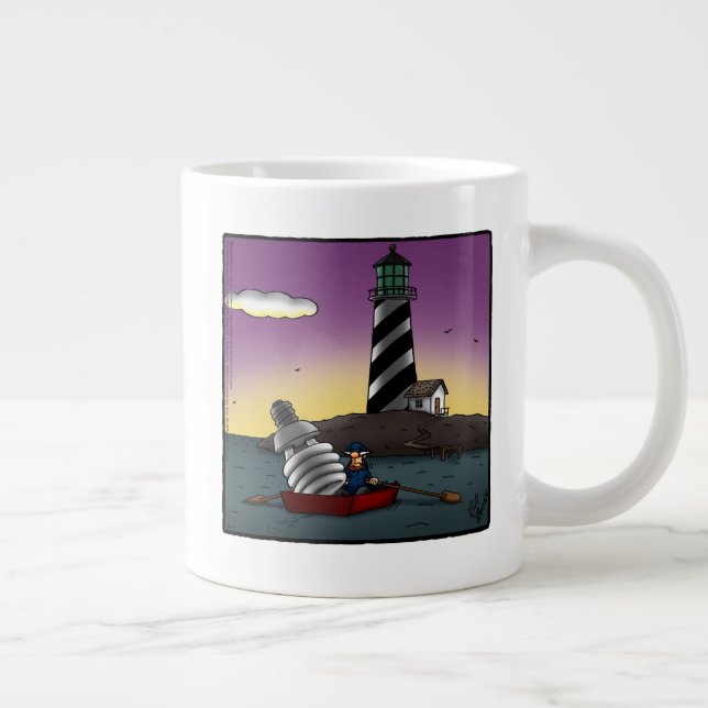 Funny Lighthouse Spaß Kaffee Tasse (Rechts)