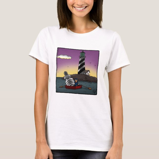 Funny Lighthouse Spaß Tee Shirt (Vorderseite)