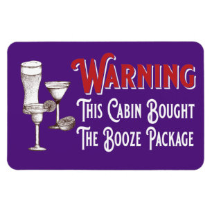 Funny Lila Booze Cabin Door Cruise Ship Magnet