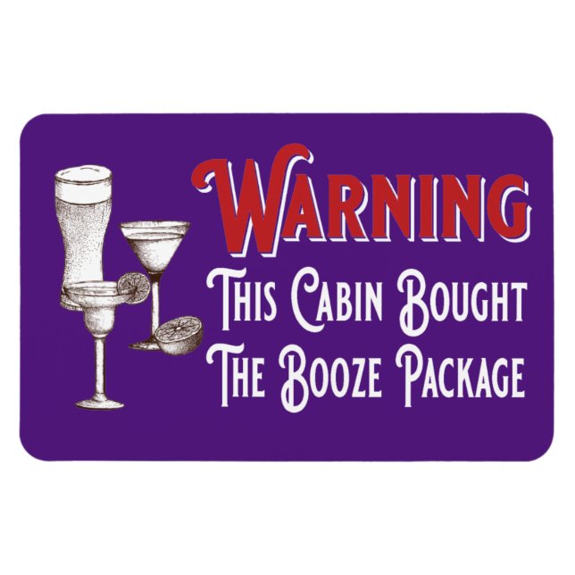 Funny Lila Booze Cabin Door Cruise Ship Magnet (Horizontal)