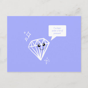 Funny Lila Diamond Postkarte