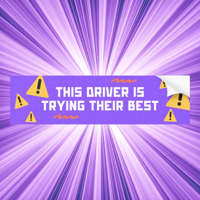 Funny Lila Driver Support Autoaufkleber (Von Creator hochgeladen)