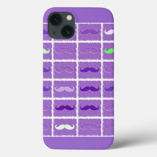 Funny Lila Mustache Case-Mate iPhone Hülle