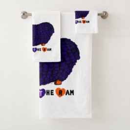 Funny Lila Ram Chinese Year Zodiac Handtuch Set