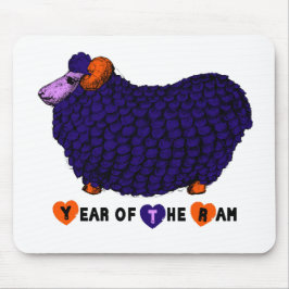 Funny Lila Ram Chinese Year Zodiac Mousepad