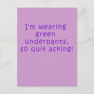 Funny Lila St. Patrick's Day to Shirt Postkarte