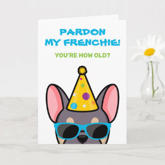 Funny Lilac Tan French Bulldog Frenchie Birthday C Karte