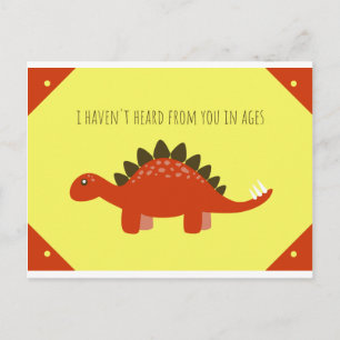 Funny Lime Green Dinosaur Postkarte