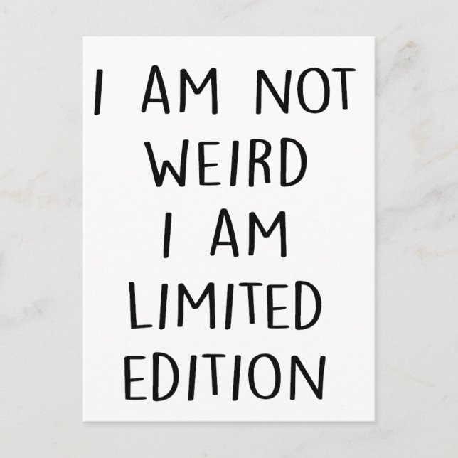 Funny Limited Edition Angebot Postkarte (Vorderseite)